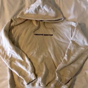 Creative director khaki mens small hoodie goodie two sleeves